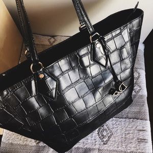 Diane von Furstenberg Voyage Croc-Print Tote Bag